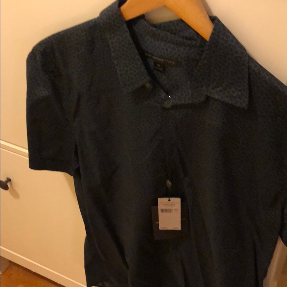 John Varvatos mens short sleeve button down shirt